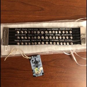 Humanity for All Leather cuff